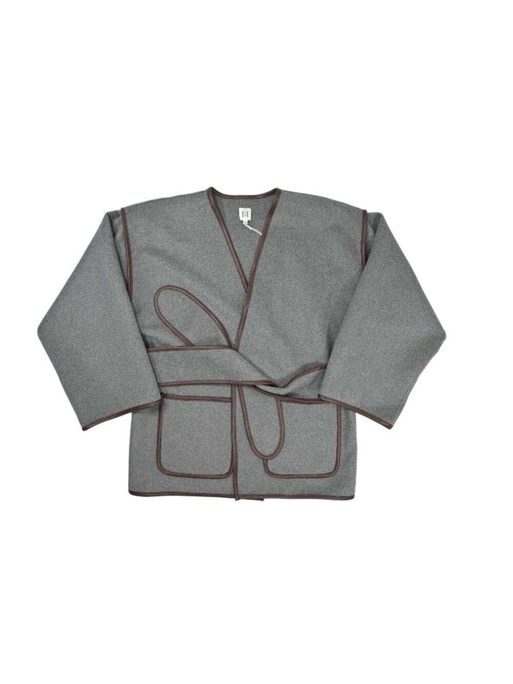 Helsa Wool Blend Blanket Coat in Grey